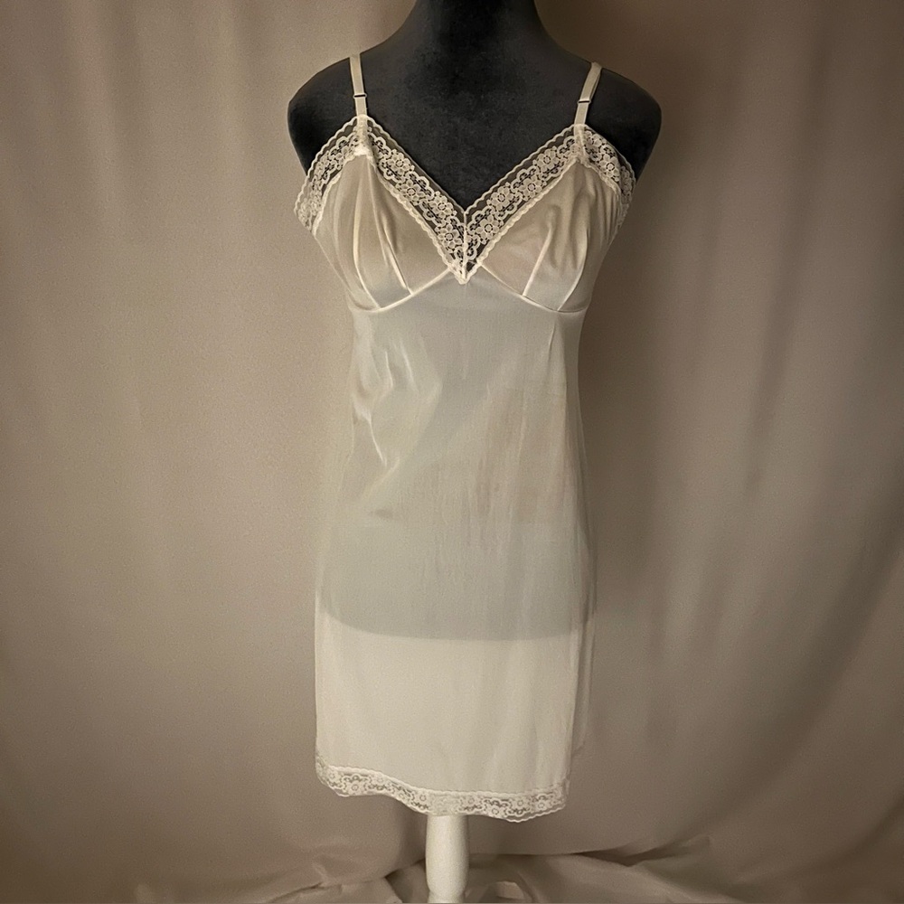Vanity Fair Elegant Cream Colored Slip Dress